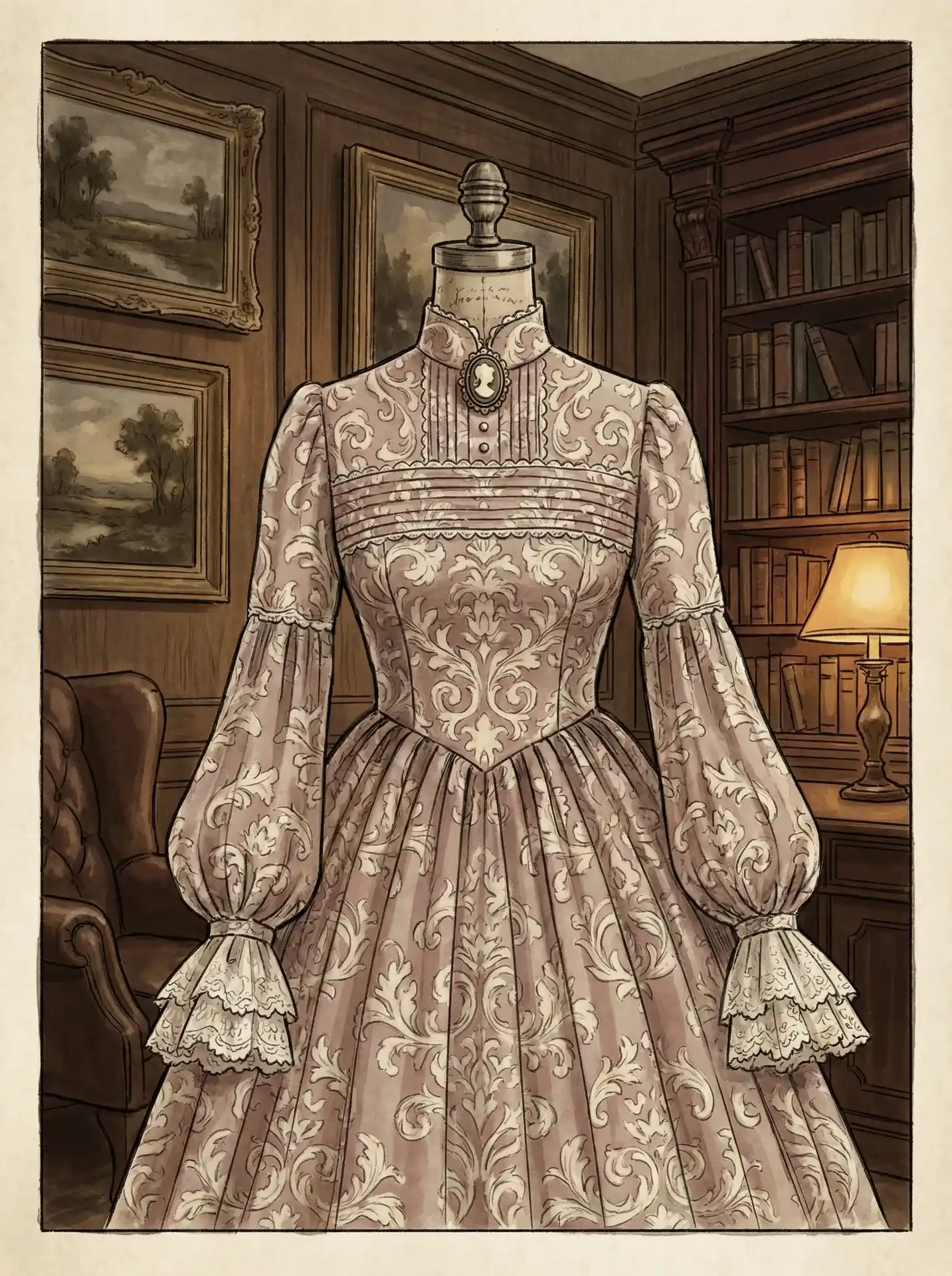 一件古典风格的 小萝莉 优雅裙装